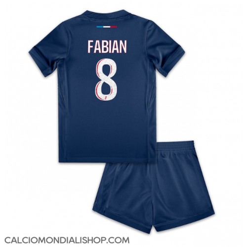 Maglie da calcio Paris Saint-Germain Fabian Ruiz #8 Prima Maglia Bambino 2024-25 Manica Corta (+ Pantaloni corti)